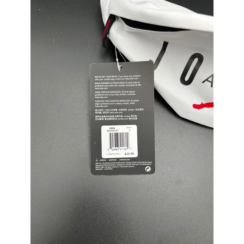 Jordan Jumpman White Waist Bag Fanny Pack 9B0533-001 NWT
